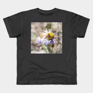 Bee Fly on Aspen Fleabane Wildflower by Debra Martz Kids T-Shirt
